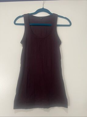 Theory Dark Purple  Scoop Neck Tank - petite